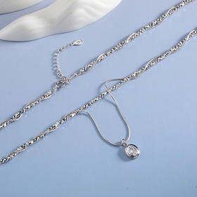 【宏艺珠宝】叠影星芒项链·银s925项链