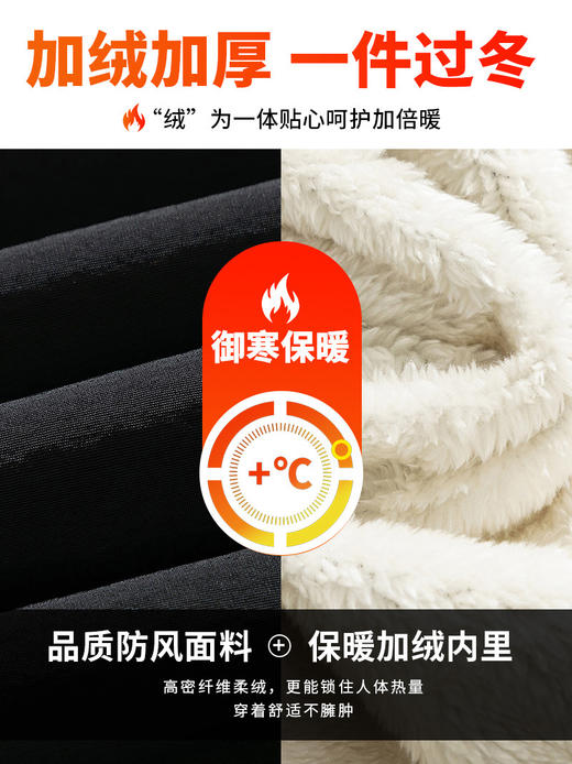 【GZ】无忧购羊羔绒直筒裤子男款石墨烯加绒男士阔腿裤29182（截单后3-5天发货） 商品图3