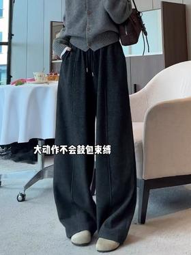 🔥🔥【2025爆款休闲裤】加绒呢料～8838呢料窄版慵懒风休闲裤-喜出