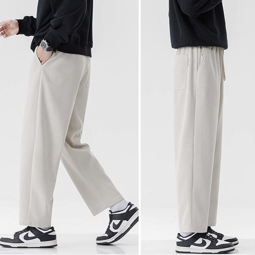 裁缝学苑MQ71直筒仿灯芯绒长裤子纸样男装松紧腰柳叶档裤子样板 商品图1