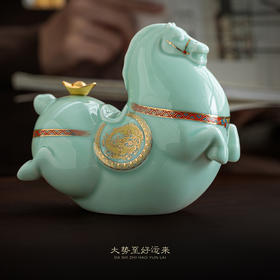 【大势至 好运来】大势所趋 好运随行，马上发财 事业兴旺，堆金工艺 招财进宝，精美包装 gao端佳礼