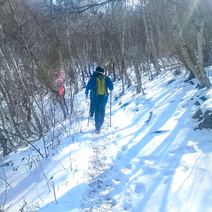 周末1天【北灵踏雪】高山雪原白桦林踏雪の偶遇云海雾凇-北灵山10公里徒步
