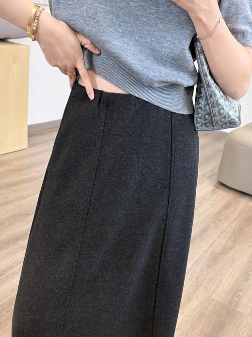 正版～醋酸羊毛6片裙【一键藏肉】内折松紧腰秋冬长裙口袋半身裙 商品图6