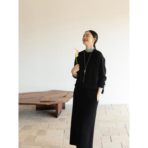 牧衣游原创 纯净羊毛毛织套头衫冬新款软糯简约复古文艺上衣 锦婳 商品图3