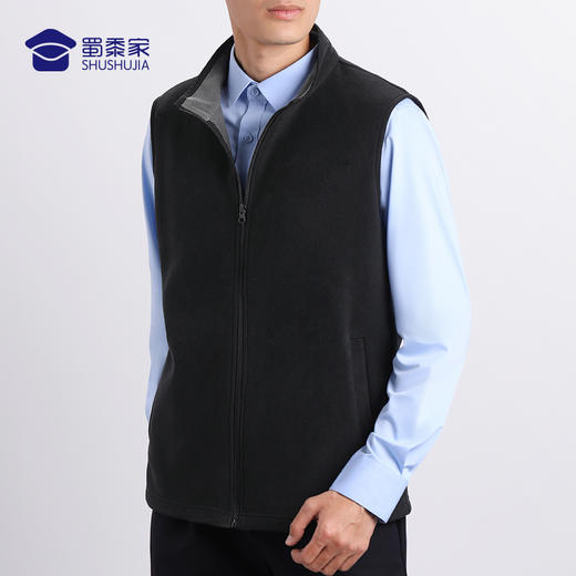 【实付满399送保温杯】【双面抓绒马甲】防风立领保暖背心  通勤百搭无袖外套 商品图3