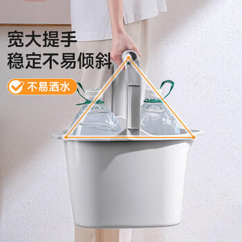 美丽雅拖把桶老式拖地洗地墩布拧干桶带挤水篮单桶加高30cm 商品图7