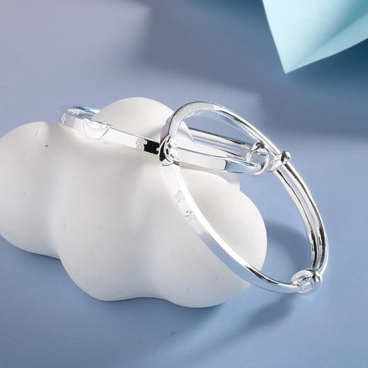 【宏艺珠宝】长命富贵儿童手镯·足银手镯 商品图1