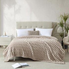 【岁末有礼】博洋宝贝 撸猫手感龟背绒轻耆盖毯BYTZ312-180