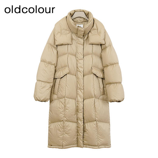 oldcolour欧珂冬季宽松简约休闲保暖纯色长羽绒服女BQ480901A1 商品图0
