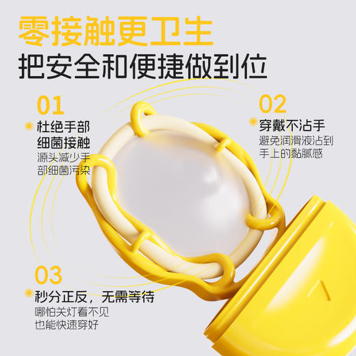 【小黄扣】歪歪马避孕套一秒穿戴不沾手秒分正反 商品图2