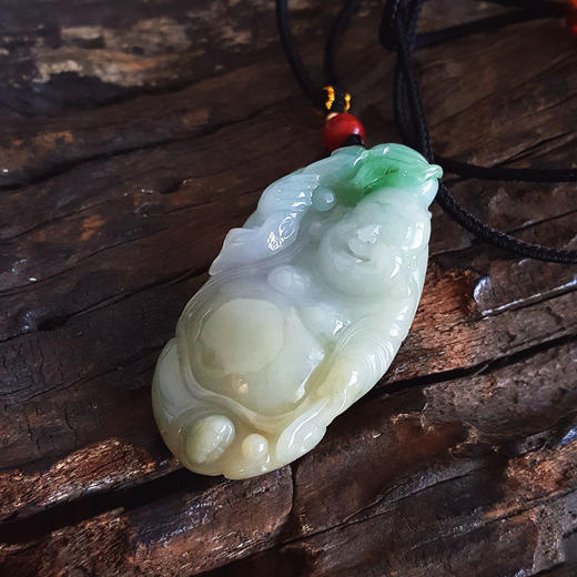 【天然正品】天然细腻糯种福禄寿寿星公（福寿安康）翡翠吊坠项链280325AH52 特价 商品图4