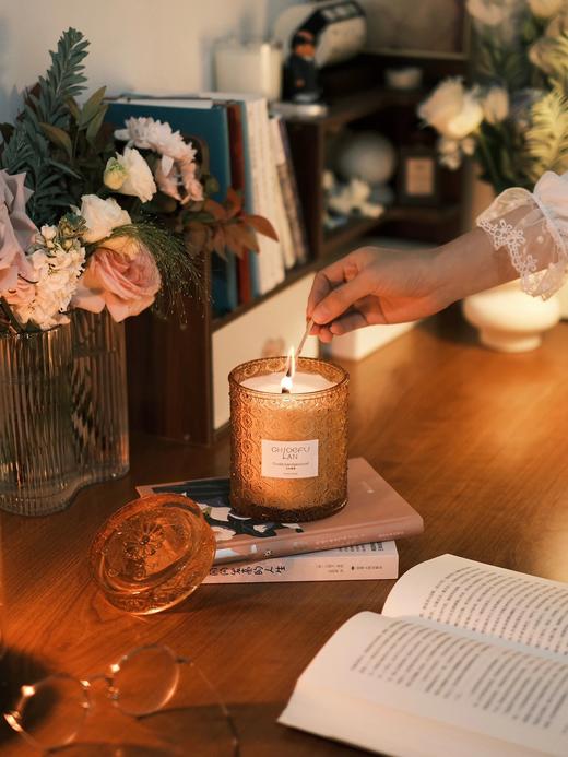 品牌直发~【意大利choefulan浮雕繁花玻璃杯香薰蜡烛550g】6款香型可选！精选大豆蜡，⁤天然无添加，除醛除异味！巨无霸，chao耐用！⁮出口级香薰WD 商品图1