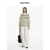 [姜妍同款]SELFWHO绵羊毛混纺费尔岛翻领针织开衫女冬季新款毛衣 商品缩略图4