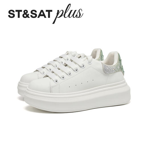 星期六26春新款精致渐变闪钻鞋尾小白鞋SSE1112001 商品图13