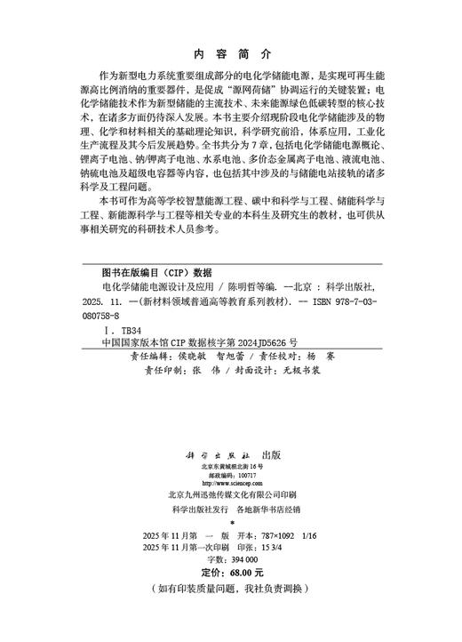 电化学储能电源设计及应用 商品图2