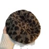 雀说 豹纹小盆帽百搭风户外出行保暖加厚毛绒帽MM2908 商品缩略图4