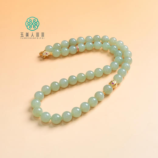 玉美人菲菲#S925和田玉项链约10mm 商品图0