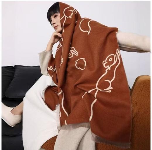 🔥秋冬热卖款大围巾【轻奢精仿羊绒围巾披肩】拯救衣柜里所有大衣的百搭围巾😍 ✅ 超大围巾，可披可围，还可以当毯子，简约大气！ 😱奢侈品级别的大披肩 ，搭配大衣毛衣高级感十足~👏 商品图4