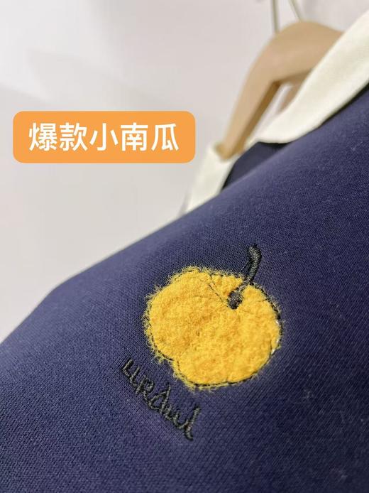 🔥🔥🔥奥粒绒【重工刺绣】95%棉 2025 小南瓜宽松短款卫衣-喜出 商品图3