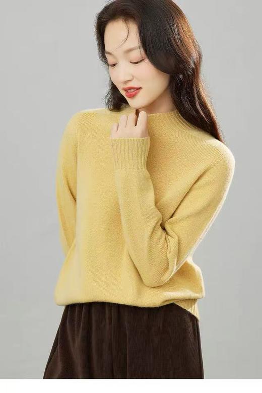 【超值特卖】100%羊毛针织半高领打底衫羊毛衫-喜出 商品图0