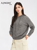 【 骨感廓形】阿菁娜冬季新款氛围感羊毛卫衣连帽设计修饰肩线骨感廓形多风格轻松切换F30D302007 商品缩略图0