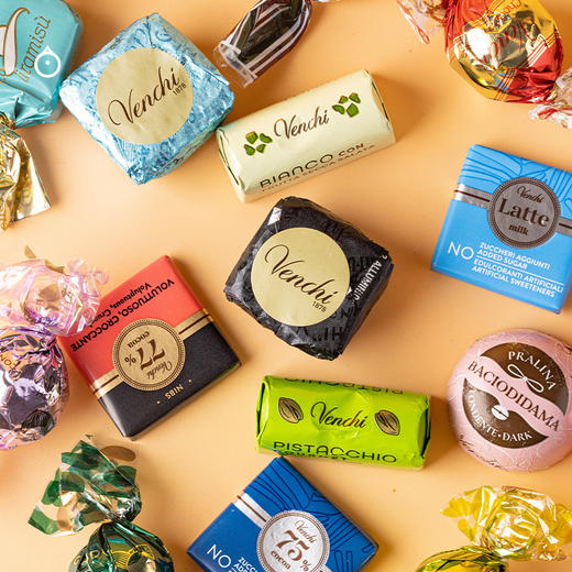 企鹅市集|意大利Venchi1878缤纷巧克力礼袋 多规格可选 鱼子酱/开心果/榛子/奶巧黑巧白巧等 口味随机发货 商品图11
