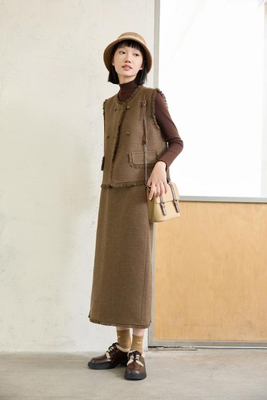 Le Malene 咖色法式复古气质半裙三件套装 21889 商品图1