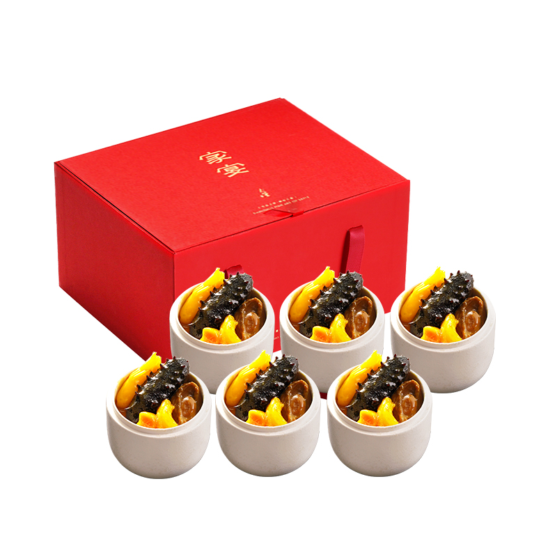 大董 佛跳墙礼盒  6盅  1.65kg 自带门店同款白玉盅