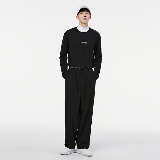 GXG男装【纯棉】秋季简约字母男士圆领休闲长袖t恤上衣K&C 商品图2