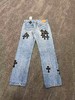 女款刺绣十字架牛仔裤长裤la009 商品缩略图1