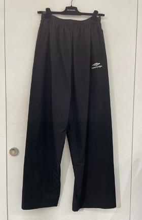 中性款logo阔腿裤长裤he004