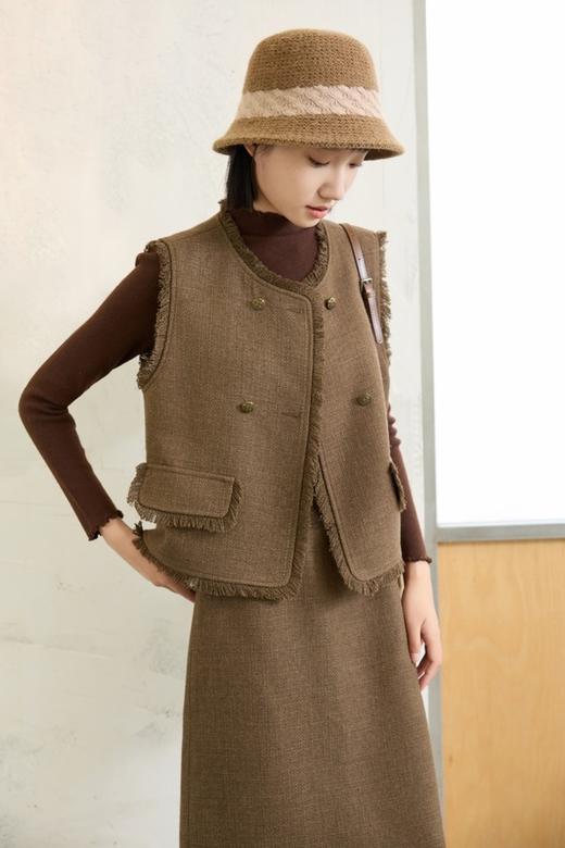 Le Malene 咖色法式复古气质半裙三件套装 21889 商品图5