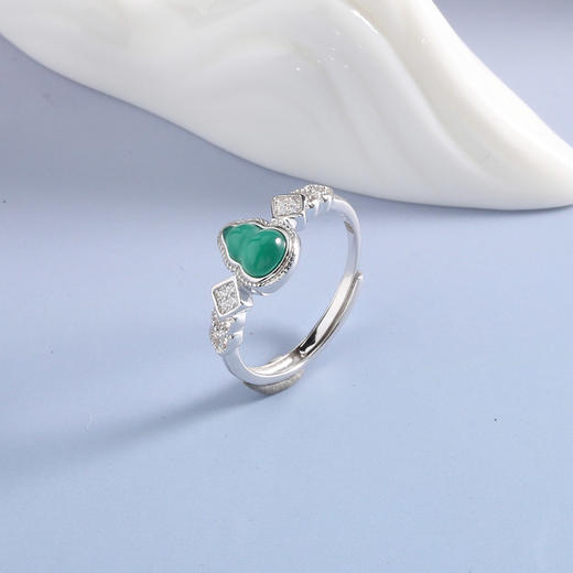 【宏艺珠宝】翠葫衔禄戒指·银s925戒指 商品图1