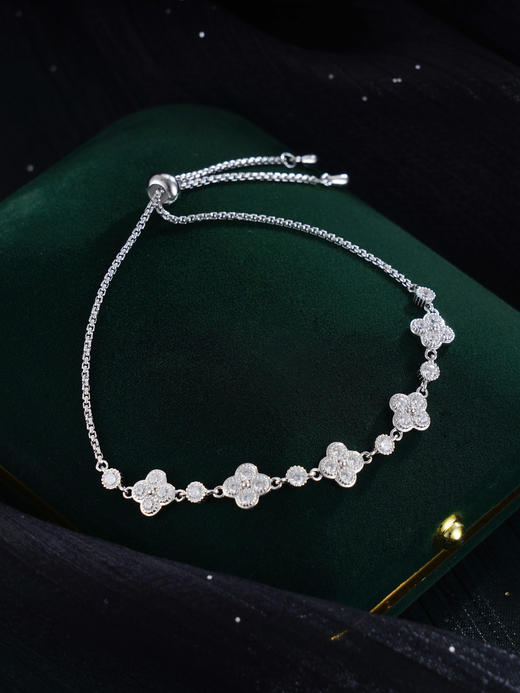 子佩集S925银【四叶之恋】手链【SL070261】纯银四叶草时尚2412 商品图0