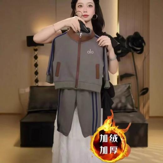 【秒杀】专一儿童装男女童中大童新款冬款加绒加厚棉卫衣裤套装套装洋气休闲保暖90-170 商品图1