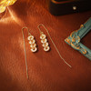 雀说 中国风五帝钱锆石耳环招财气质长款流苏耳饰E810604 商品缩略图2