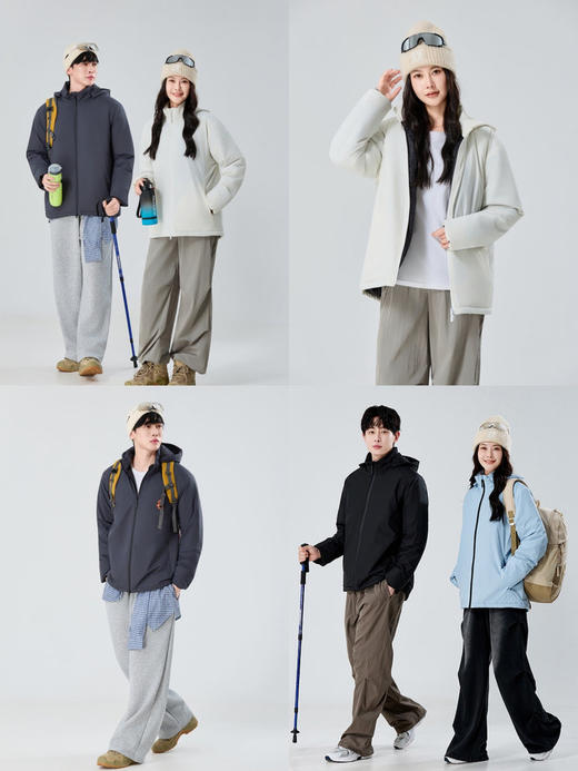 心选丨【清仓】情侣款 | 可机洗金标P棉情侣款冬日外套 E52-8288 商品图0