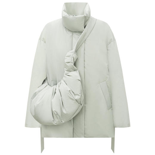 SELFWHO90白鸭绒高立领中长款羽绒服女2025冬季新款保暖绿色外套 商品图4