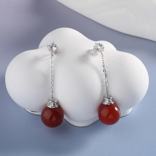 【宏艺珠宝】彤瑙承安·银s925耳饰 商品图1