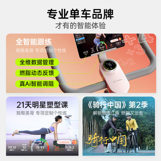 YESOUL野小兽美体动感单车减肥健身器材M2T 商品图3