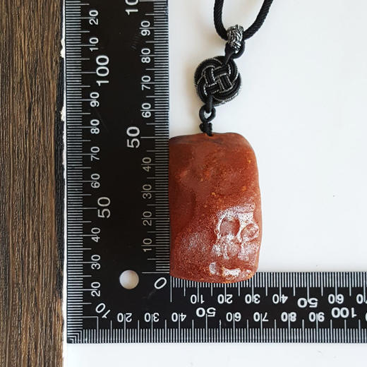 【天然正品】天然无杂裂满蜜鸡油黄随形平安无事牌老蜜蜡吊坠项链281125NJM08 特价 商品图9