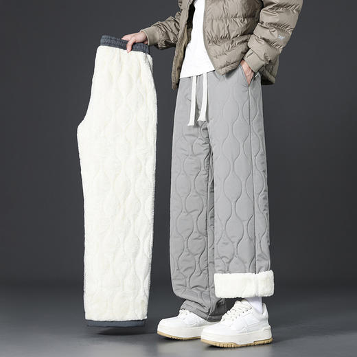 【GZ】无忧购羊羔绒裤子男款冬季加绒加厚休闲直筒卫裤29185（截单后3-5天发货） 商品图7