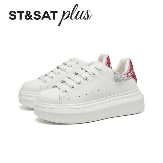 星期六26春新款精致渐变闪钻鞋尾小白鞋SSE1112001 商品图10