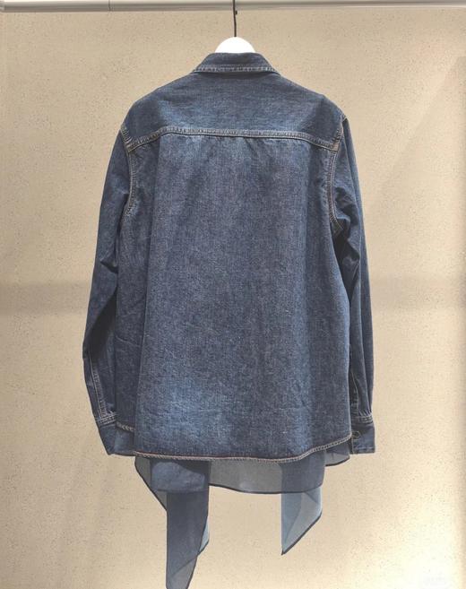 中性款牛仔长袖衬衫la 商品图1