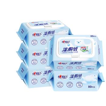 心相印湿厕纸 云熊系列80片*5包装湿巾 私处清洁蕴含植萃精华 随机包装 /家庭清洁/纸品 /清洁纸品 /湿厕纸 商品图0