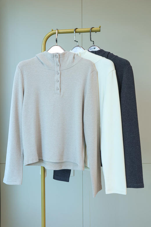 慕斯|温暖包裹德绒连帽上衣 商品图0