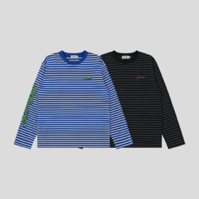 GOODBAI 'RETRO LOGO'条纹长袖T恤