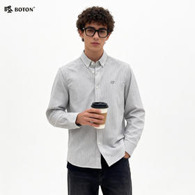 波顿男士长袖条子衬衫MS077124Z