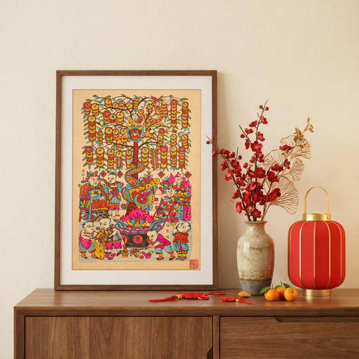 杨家埠木版年画 新中式摆件贴画新年家居装饰 商品图0