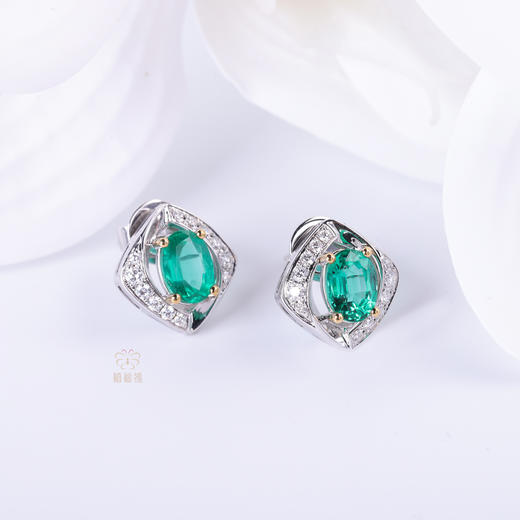 【简爱】祖母绿耳钉   CB12405062 商品图3